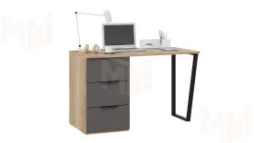 Стол письменный с тумбой универсальной Порто - СМ-393.15.011 Графит 