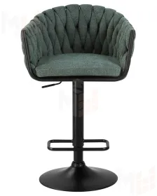 Стул барный DOBRIN LEON (зеленая ткань (LAR 275-23))