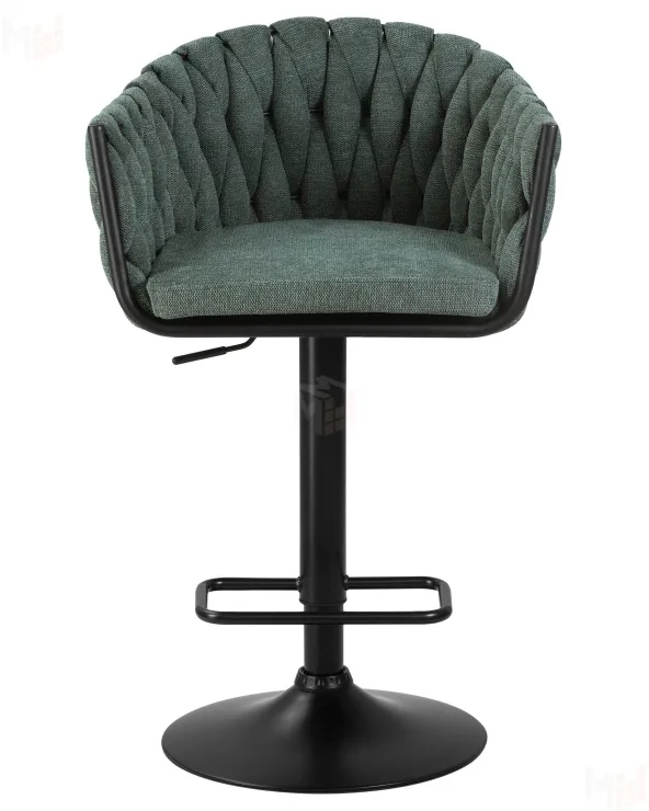 Стул барный DOBRIN LEON (зеленая ткань (LAR 275-23))