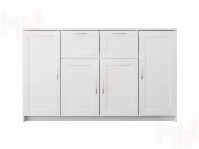 Тумба Сириус 4 двери 2 ящика 156*95 белая