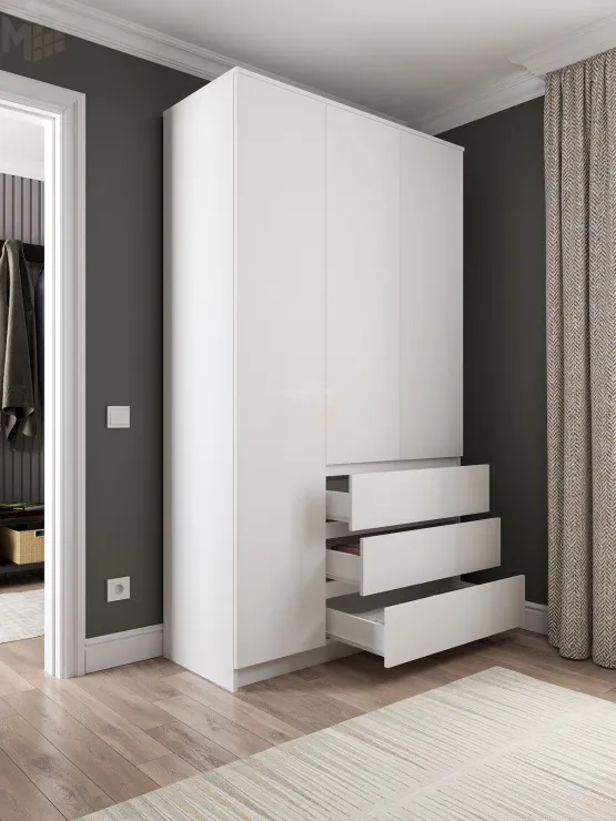 Шкаф Мори 1200.1 белый