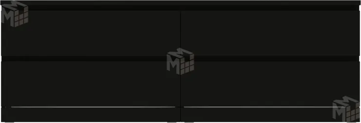 Комод Варма 4Д ясень черный