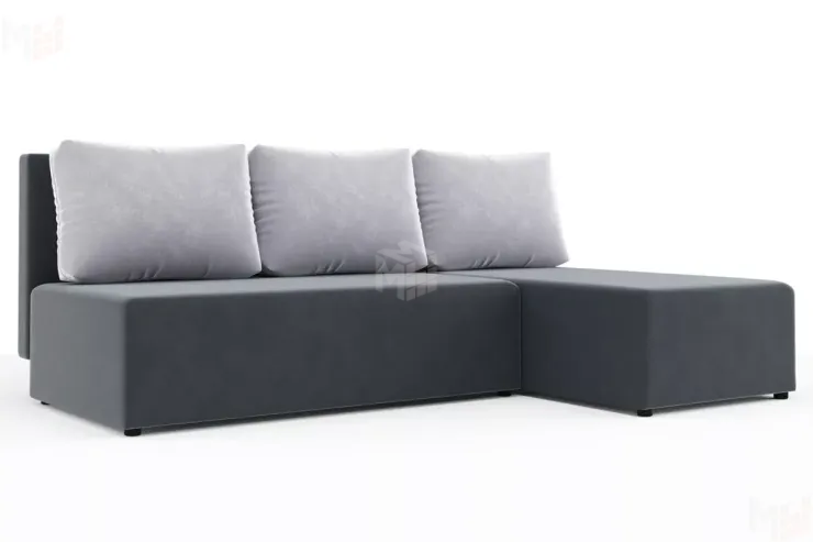 Угловой диван Рим Светло-серый, Темно-серый