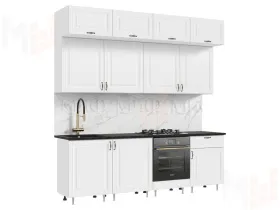Кухня Престиж 2,4 Браш вайт