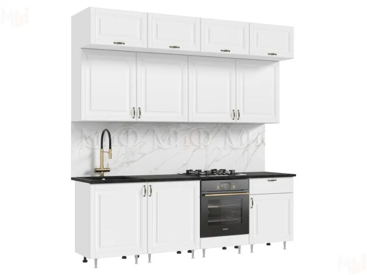 Кухня Престиж 2,4 Браш вайт