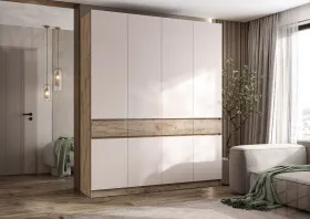 Шкаф Роджина 4-х створчатый (крафт серый/кашемир)