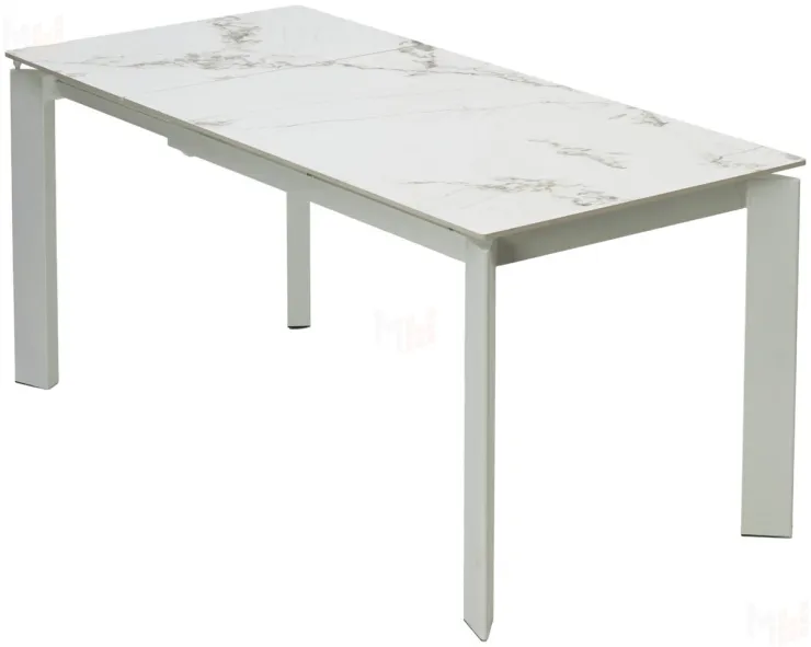 Стол CORNER 120 GLOSS GOLDEN JADE SOLID CERAMIC / WHITE