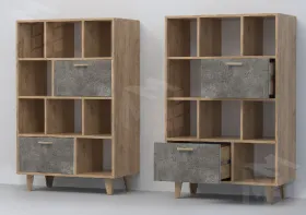 Комод К-1 Эго на ножках Дуб Крафт/Камень Темный