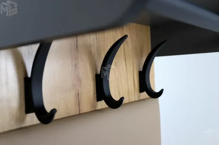 Вешалка настенная  Ольга-Лофт 6.1 Дуб Крафт Золотой/Темно-Серый