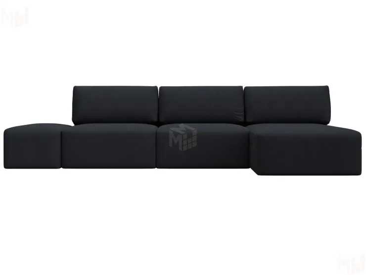 Диван угловой модульный с пуфом Лига-060 НПБ Лонг угол универсальный