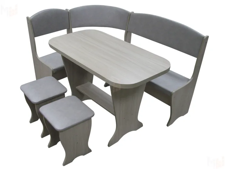 Кухонный уголок Весна с раскладным столом (ясень шимо)