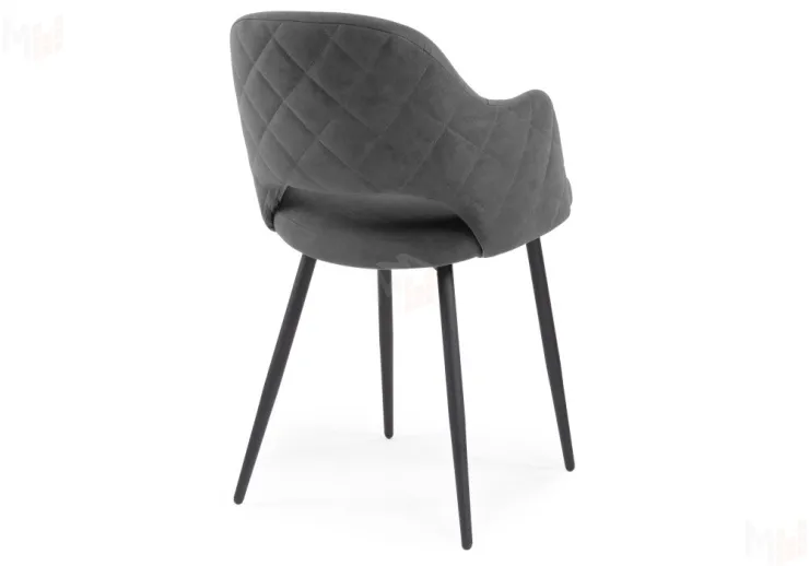 Стул Гутрид прошивка ромбы сзади темно-серый / черный