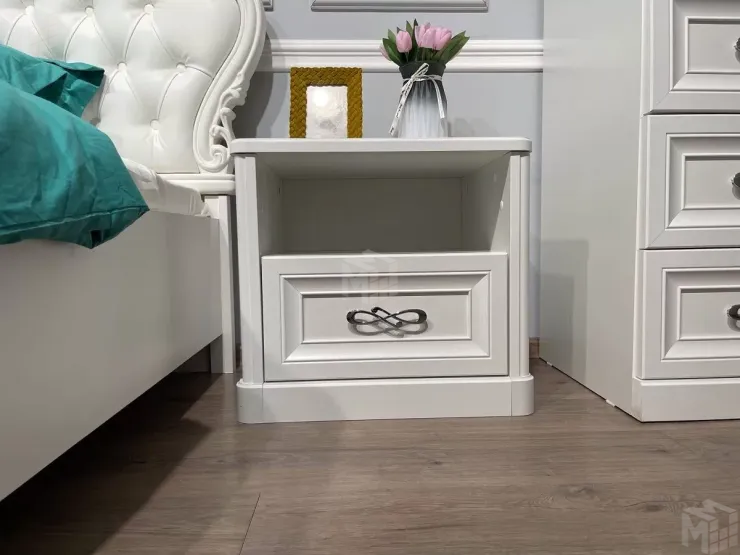 Тумба прикроватная детская Мишель белый матовый