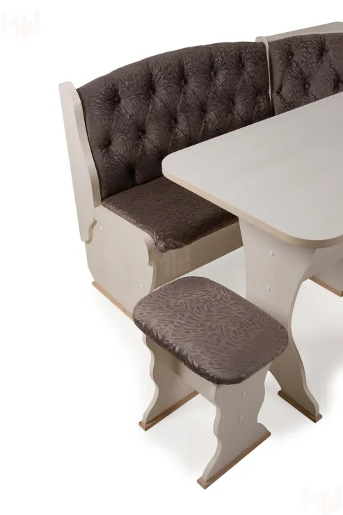 Кухонный уголок Орхидея Люкс (бодега/флок Графит)