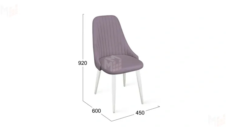 Стул Франк (конус) исп. 2 - ДП2-30 Белый матовый/Микровелюр  Catania Lavender (лавандовый)