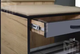 Прихожая Ольга-Лофт 4 Дуб Крафт Золотой/Темно-Серый