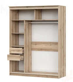 Шкаф-купе №25 (1,7м) БЛЭК Дуб Делано