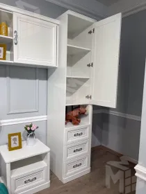 Шкаф детский Мишель 1-ств без зеркал белый матовый