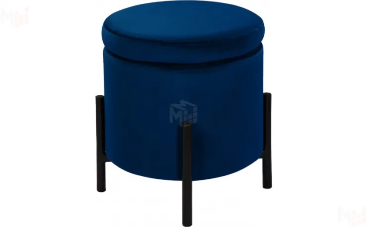Пуф Кен с местом для хранения, Confetti blue/черный