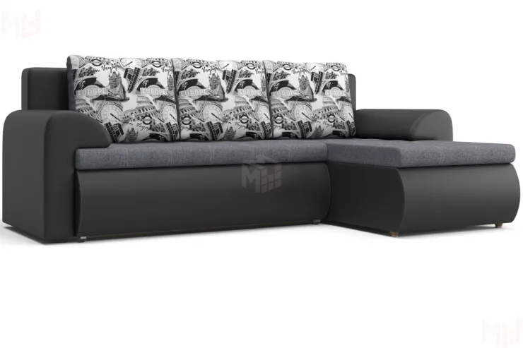 Угловой диван Цезарь (правый) серый