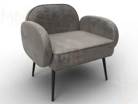 Кресло Лига-086 ( велюр NUVOLA 27 серо-бежевый )