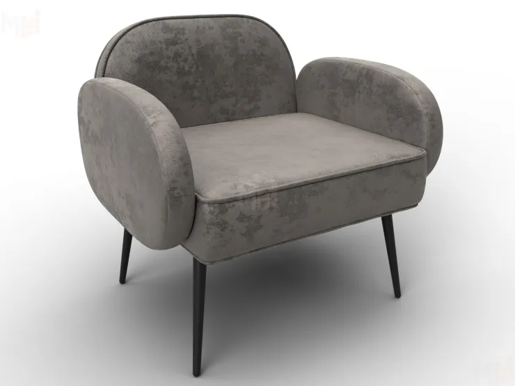 Кресло Лига-086 ( велюр NUVOLA 27 серо-бежевый )