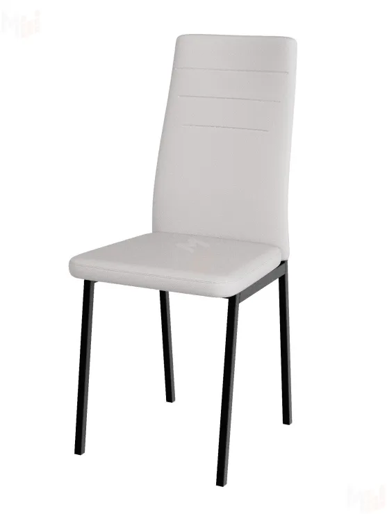 Стул Амстер (экокожа белая, ноги черные)