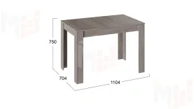 Стол обеденный Ганновер тип 1 Дуб Сонома трюфель