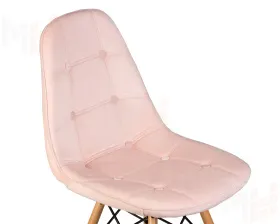 Стул обеденный DOBRIN BENNET (ножки светлый бук, пудрово-розовый велюр (HLR-39))
