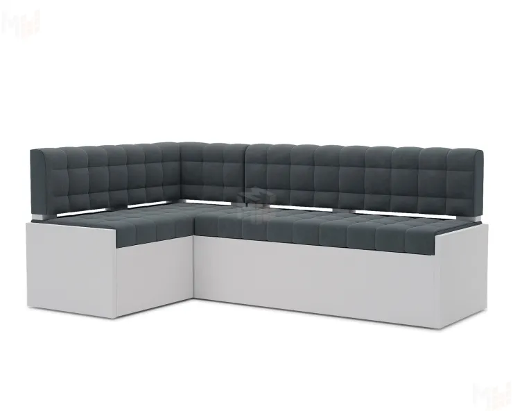 Ганновер Левый угол (Велюр серо-синий HB-178 26) 208х82х133 см