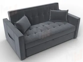 Диван прямой Лига-104 (140) ( SEVEN 17 серый )