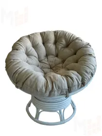 Кресло Папасан вращающийся 23/01В , цвет: белый