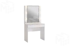 Трюмо Гламур белый/белый глянец