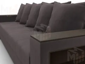 Диван прямой Дубай Лайт ( Коричневый )