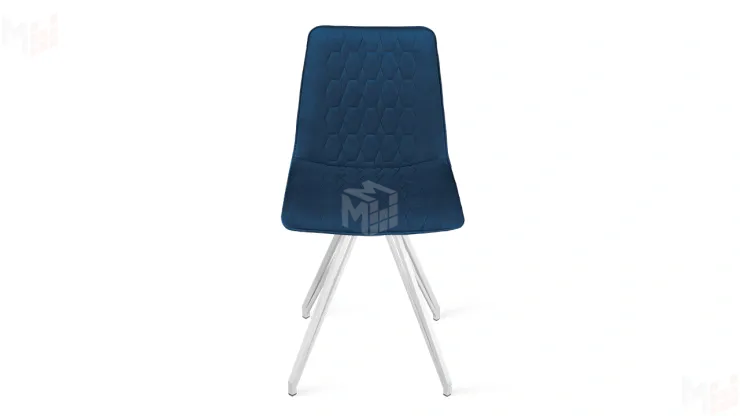 Стул Хьюго К4 Белый матовый, Велюр Confetti Blue