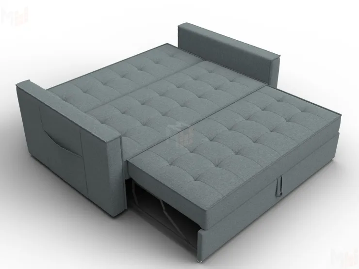 Диван прямой Лига-104 (140) ( Амур 07 серый )