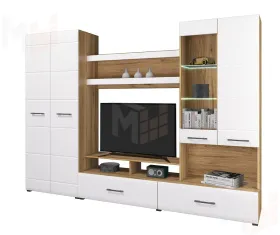 Гостиная Ненси-1 (дуб золотой/белый глянец)