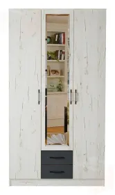 Шкаф Трио Беатрис Крафт белый-Антрацит