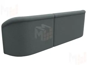 Диван прямой Лига-027 угол правый ( Амур серый )