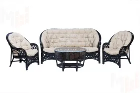 Комплект Черчилль (Рузвельт) с 3-х местным диваном и овальным столом