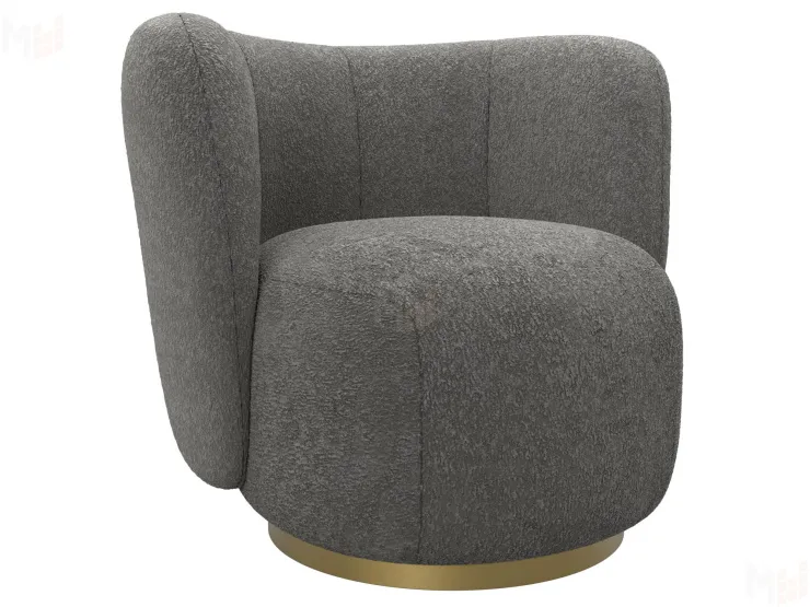 Кресло Лига-072 ( букле CAMBY 86 темно-серый )