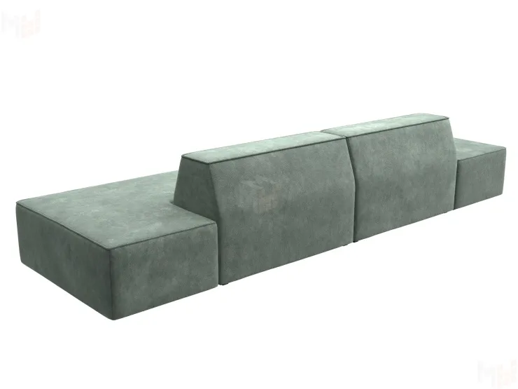 Диван прямой модульный Монс лофт ( BRUT 08 зеленый )