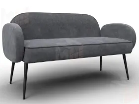 Диван прямой Лига-086 ( BRUT 16 темно-серый )