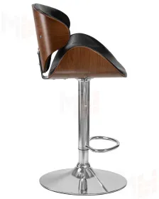 Стул барный DOBRIN KARTER (коричневое дерево, чёрный)