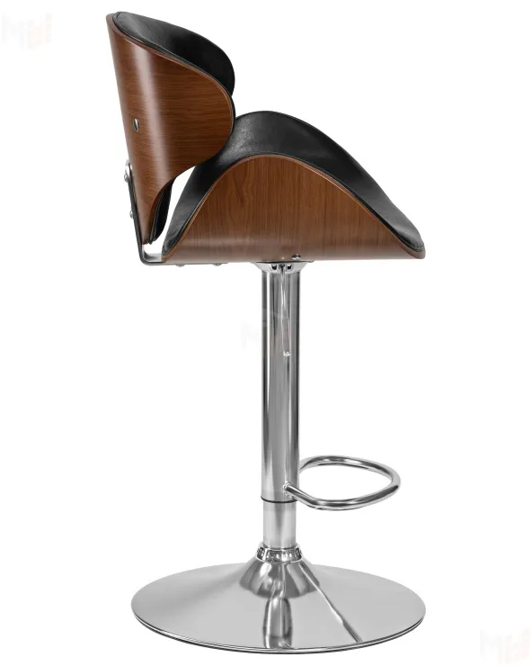 Стул барный DOBRIN KARTER (коричневое дерево, чёрный)