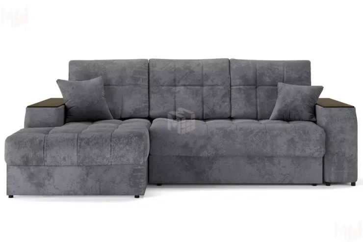 Угловой диван-кровать Лас-Вегас Серый левый