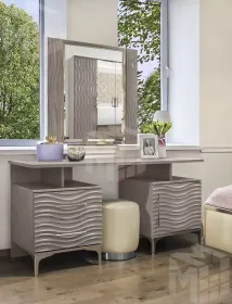 Туалетный столик Гравита серый камень глянец