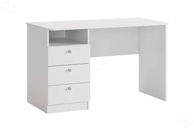 Стол Гламур белый/белый глянец