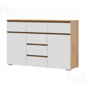 Комод Хелен 6 ящиков КМ-05 (крафт золотой/белый)