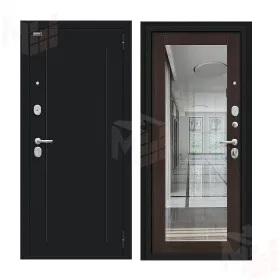 Входная металлическая дверь Флэш с зеркалом Wenge